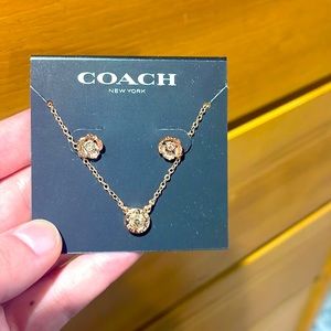 Coach earrings and necklace set!